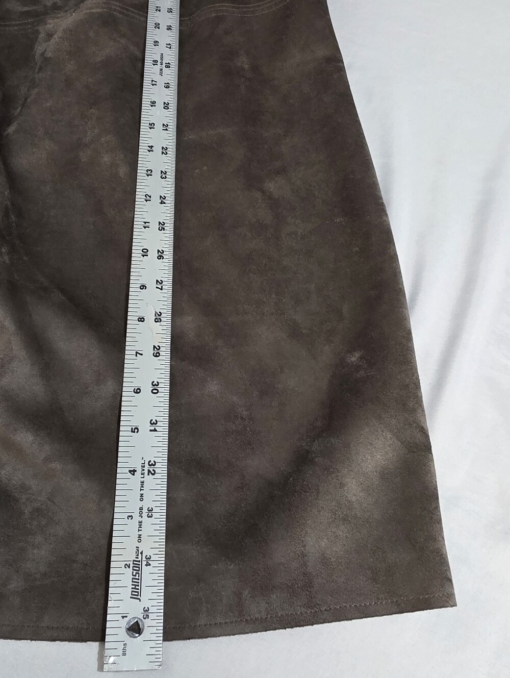 Catherine Malandrino Womens Size 3X Taupe Faux Suede Long Coat Jacket Duster - Picture 10 of 10
